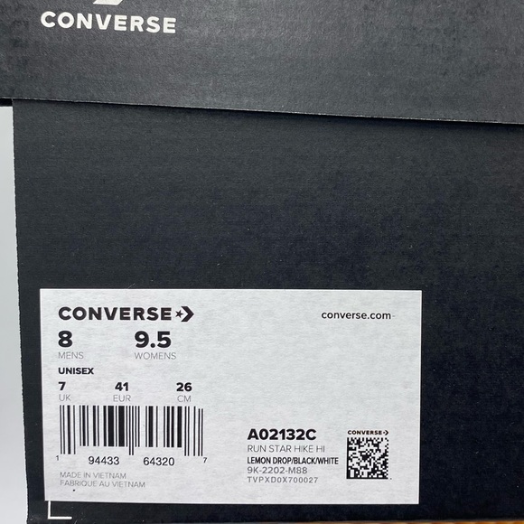 Converse Run Star Hike HI Shoes Sneakers "Lemon Drop" - A02132C - Picture 6 of 7